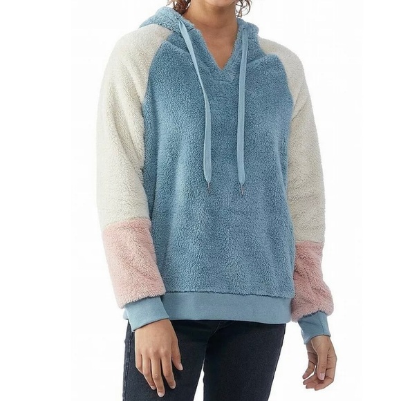 Wallflower teddy cozy Colorblock Hoodie - Picture 2 of 6